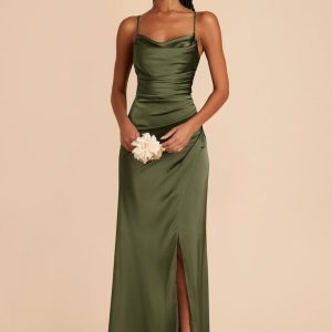 5iff Платье атласное зелёное