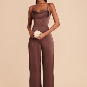 Комплект атласный коричневый