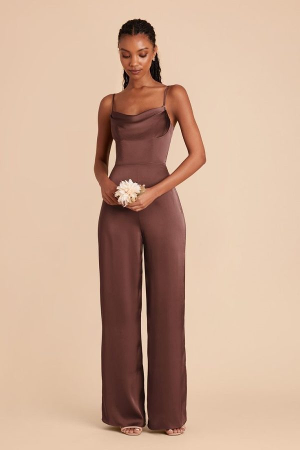 Комплект атласный коричневый