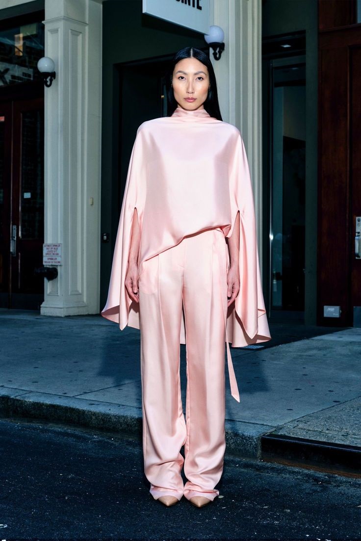 Комплект атласный розовый