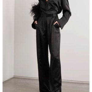 Комплект атласный чёрный