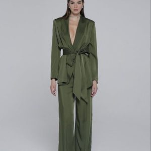 Без названия (1) Комплект атласный зелёны