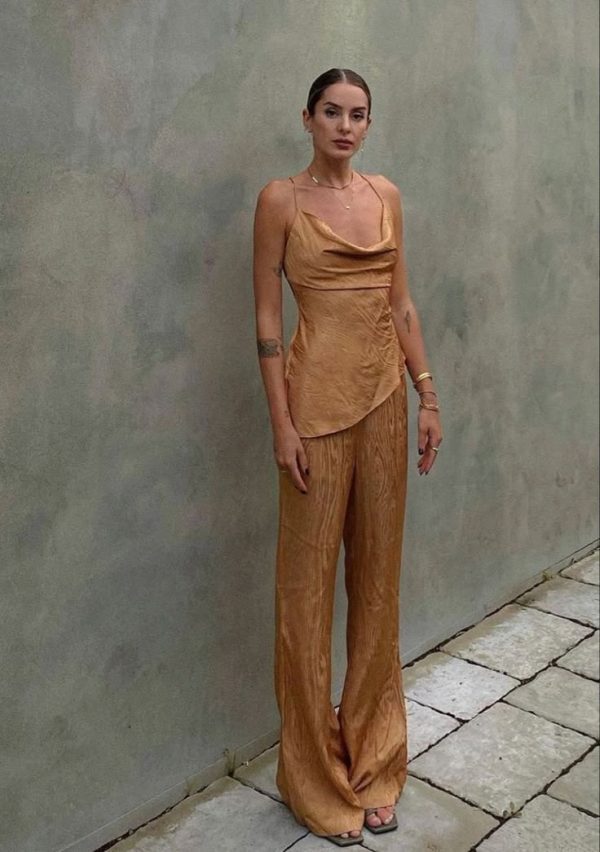 Комплект атласный медь