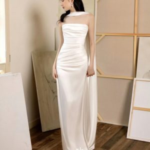 загружено (3) Атласное белое платье